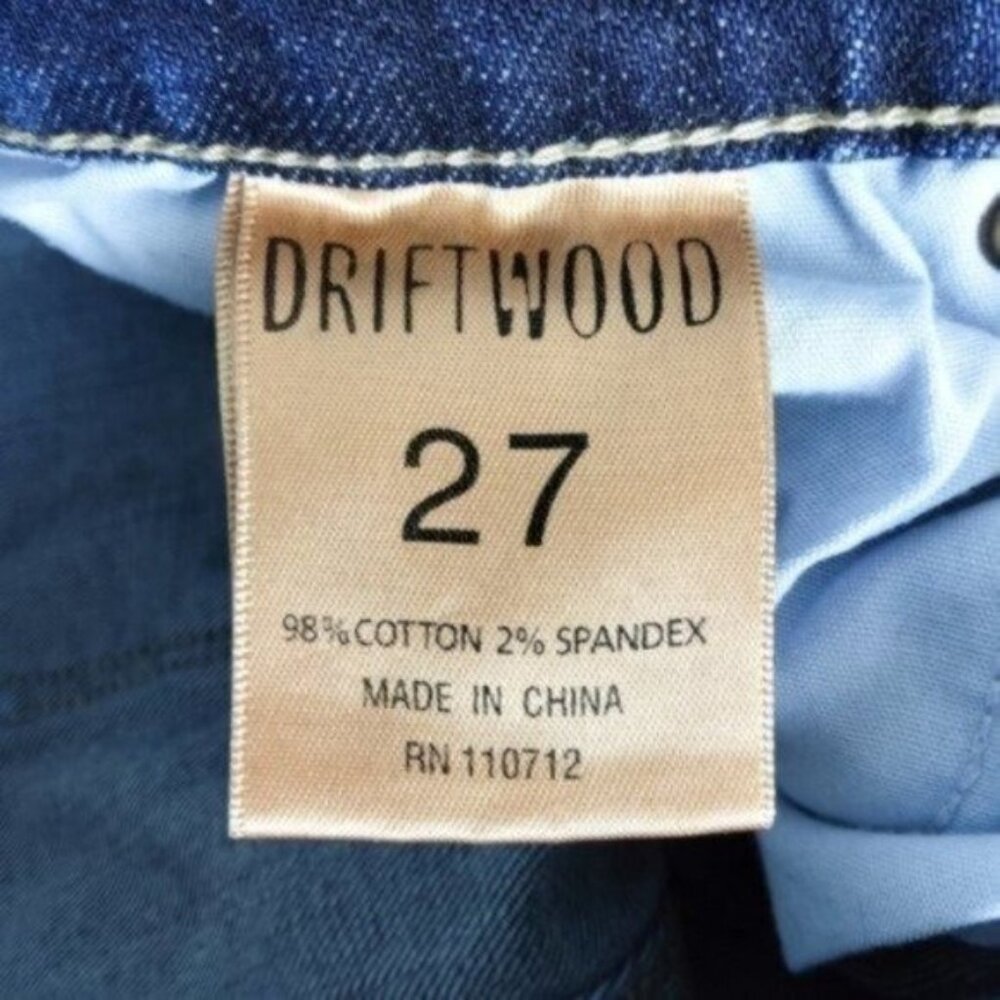 Driftwood Jackie Floral Embroidery Jeans Blue Size 27 - Picture 6 of 8